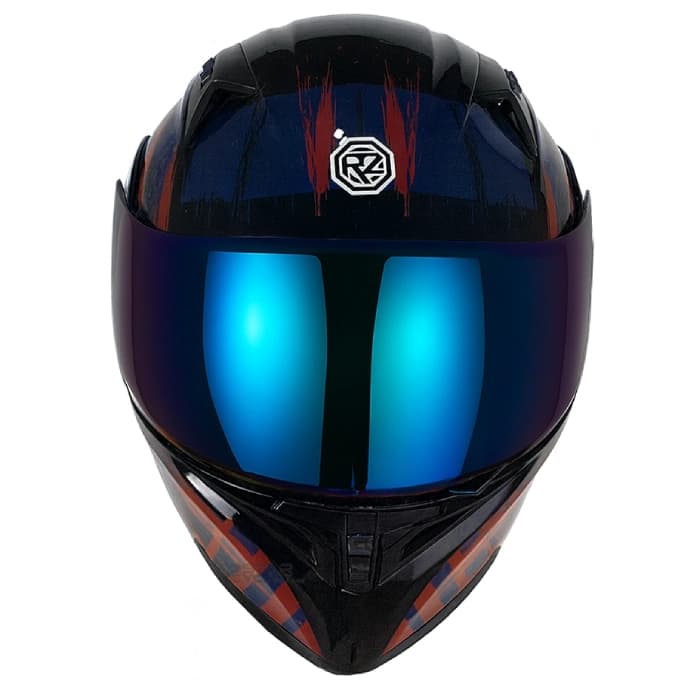 کلاه کاسکت فک متحرک ORZ مدل BLUE-RED — تصویر ۶