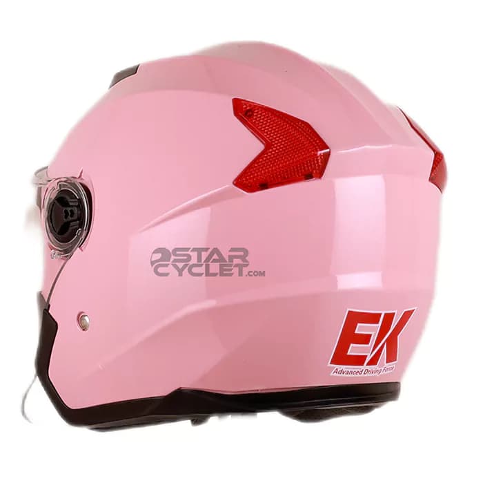 کلاه کاسکت بدون فک EK مدل 101 SHINY PINK — تصویر ۳