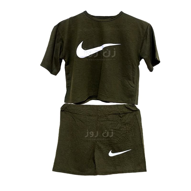 ست کراپ و شورتک طرح نایک (Nike) — تصویر ۷