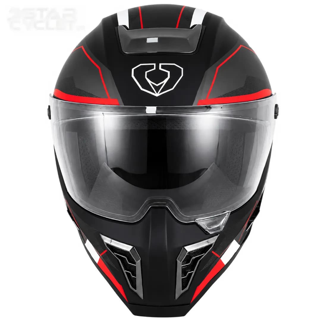 کلاه کاسکت فک ثابت سومان مدل H10 BLACK RED — تصویر ۳
