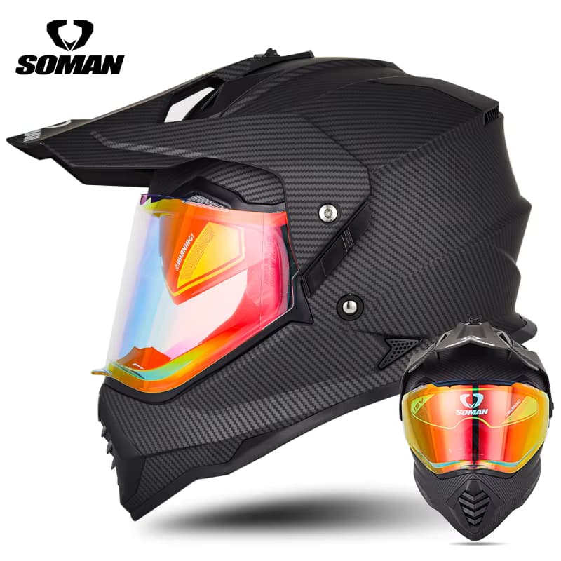 کلاه کاسکت سومان مدل M10 MAT-CARBON