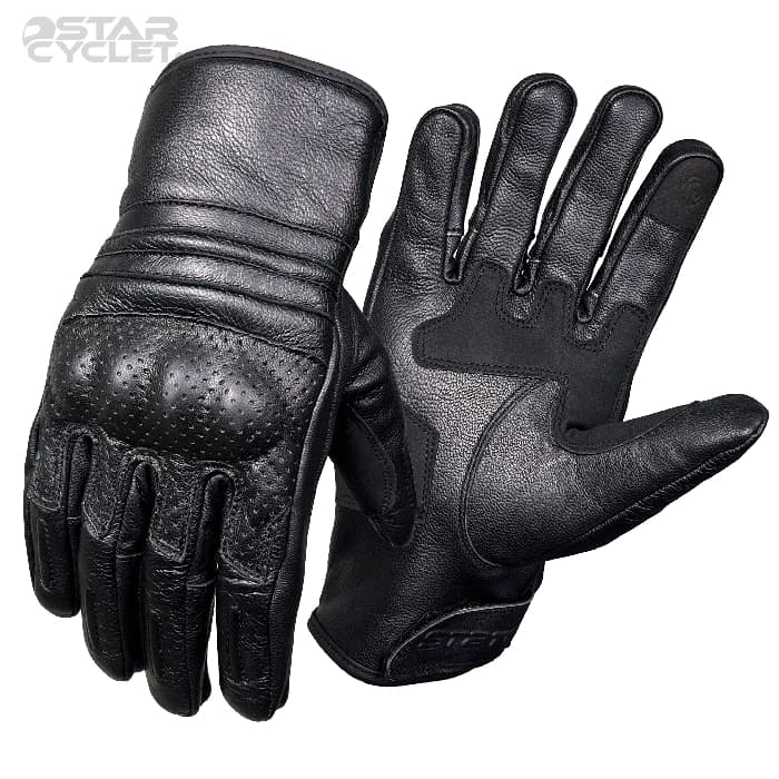 دستکش زمستانی چرمی استیت مدل 0790 BLACK