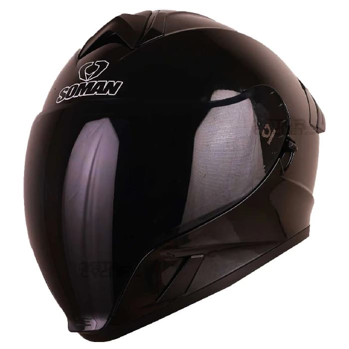 کلاه کاسکت فک ثابت سومان مدل 975 GLOSSY BLACK — تصویر ۵