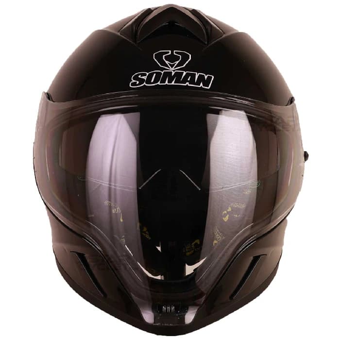 کلاه کاسکت فک ثابت سومان مدل 975 GLOSSY BLACK — تصویر ۴