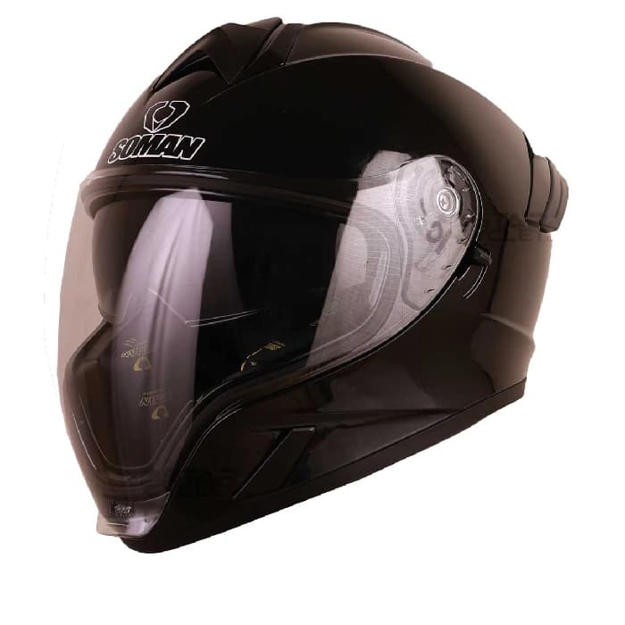 کلاه کاسکت فک ثابت سومان مدل 975 GLOSSY BLACK