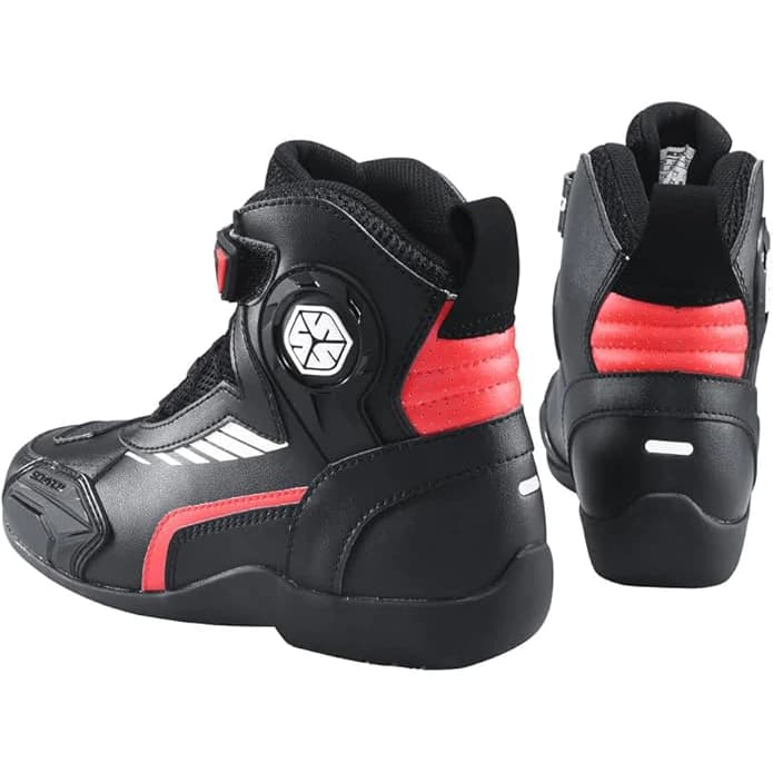 نیم بوت ریسی SCOYCO مدل MT015-2 BLACK RED — تصویر ۳