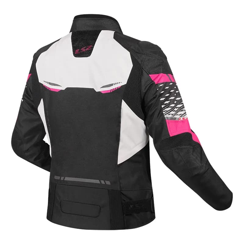 کاپشن زنانه چهارفصل موتور سواری ال اس 2 مدل APEX BLACK PINK WHITE — تصویر ۲
