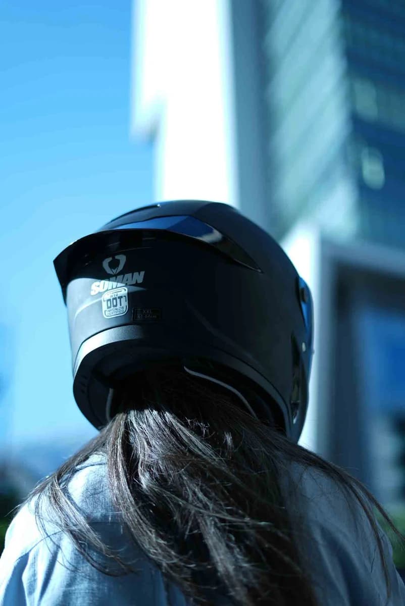 کلاه کاسکت فک ثابت سومان مدل H10 MATT BLACK — تصویر ۸