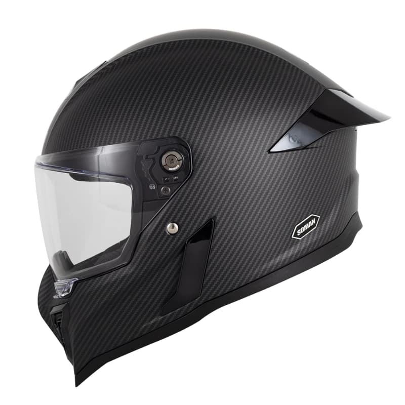 کلاه کاسکت فک ثابت سومان مدل H10 MATT CARBON — تصویر ۲