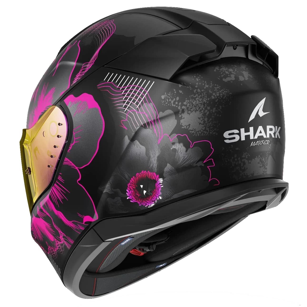 کلاه کاسکت فک ثابت شارک مدل D-SKWAL 3 MAYFER MATTE BLACK VIOLET — تصویر ۳