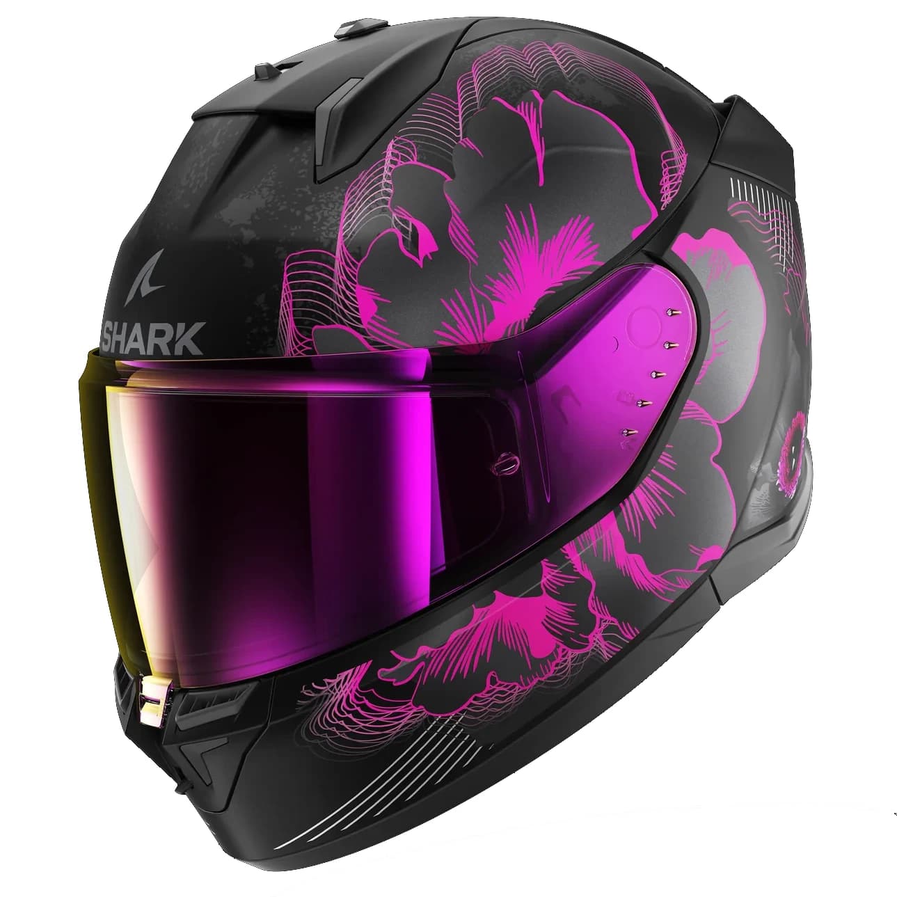 کلاه کاسکت فک ثابت شارک مدل D-SKWAL 3 MAYFER MATTE BLACK VIOLET