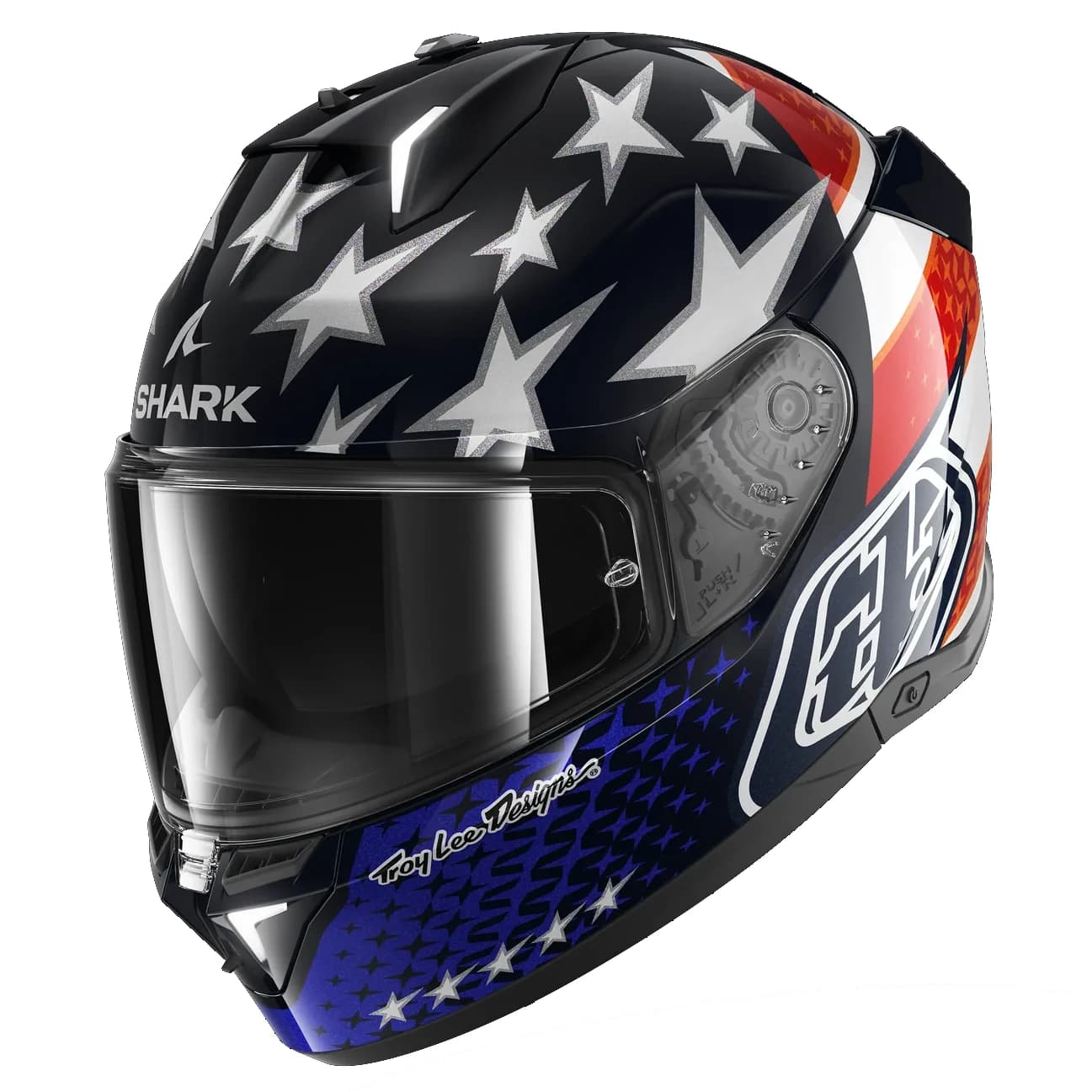 کلاه کاسکت فک ثابت شارک مدل SKWAL i3 US FLAG BLUE RED WHITE