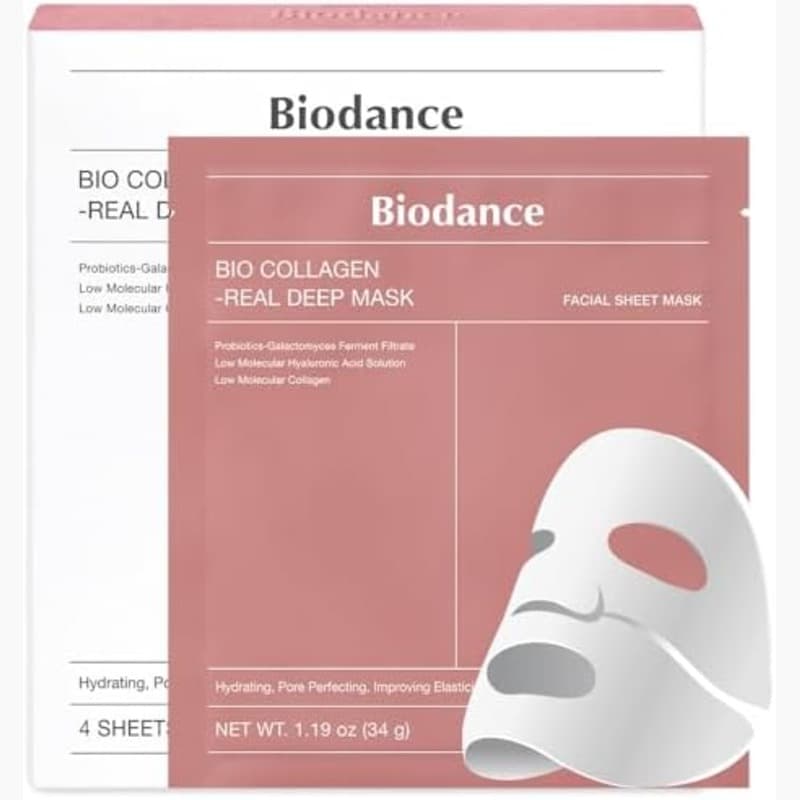 ماسک ورقه‌ای بیو کلاژن ریل دیپ بایودنس (صورتی) Biodance Bio-Collagen Real Deep Mask