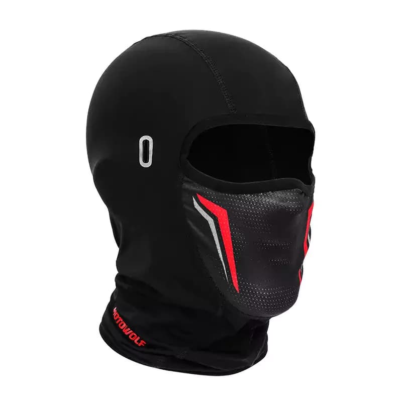 فیس پارچه ای موتو ولف مدل جاعینک دار Black RED — تصویر ۲