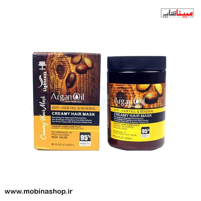 ماسک موی آرگان بدون سولفات لایتنس[اورجینال ۵ ستاره%]