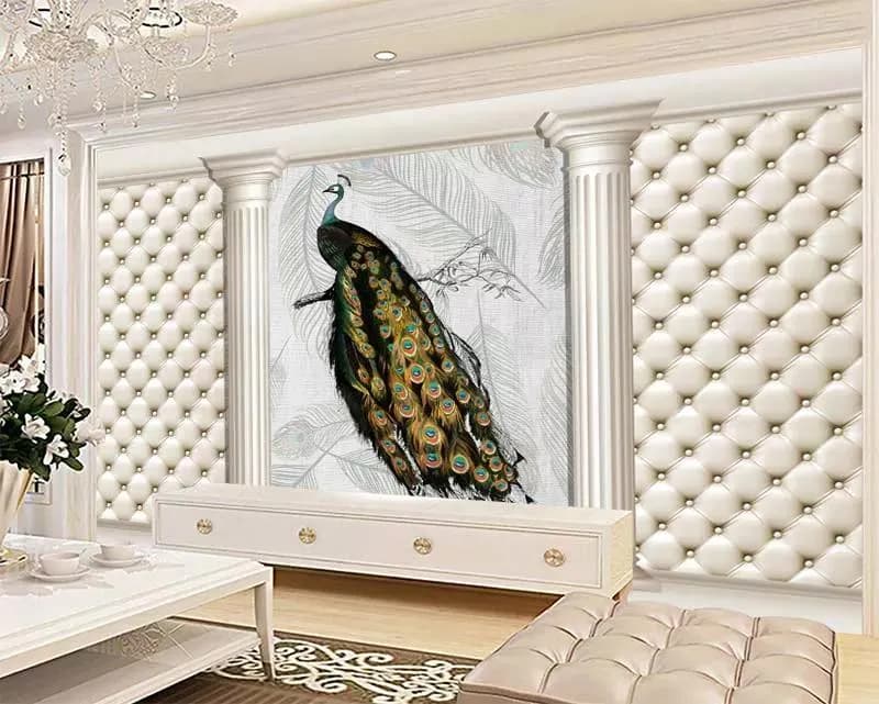 پوستر سه بعدی کلاسیک طاووس