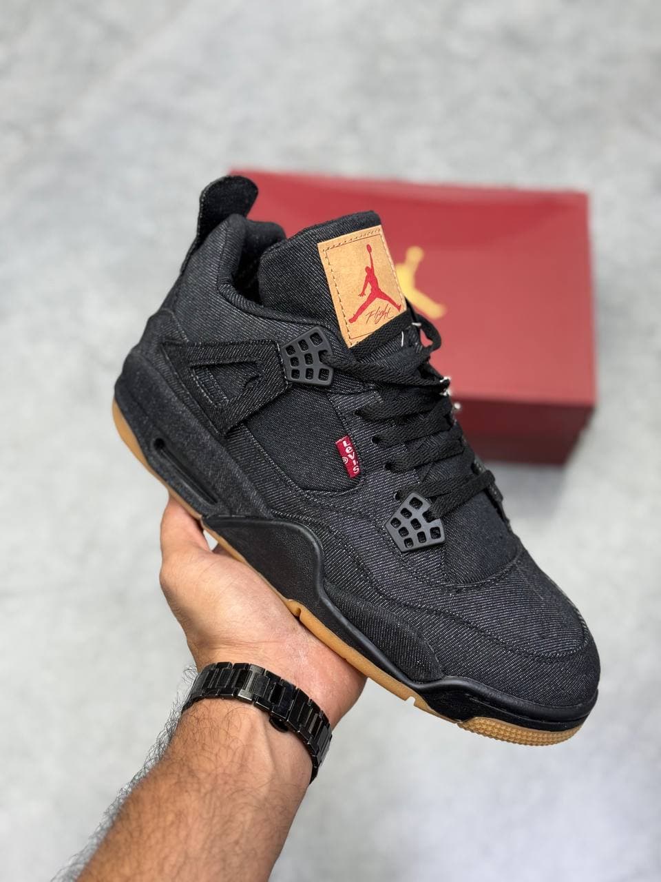 کتانی ایر جردن ۴ لولز مشکی Nike levels