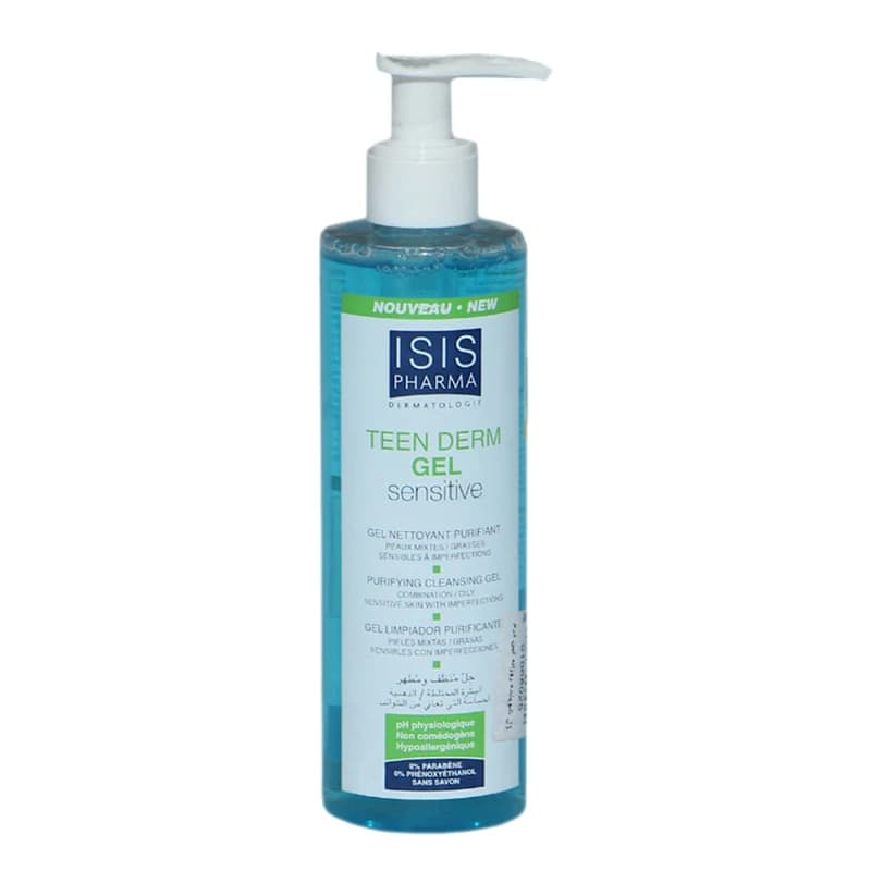ژل شستشو آیسیس فارما مدل teen derm مناسب پوست چرب 250 میل — تصویر ۳