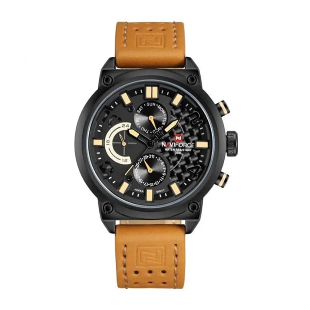 ساعت مچی مردانه برند نیوی فورس مردانه مدل Naviforce 9068 بند چرم