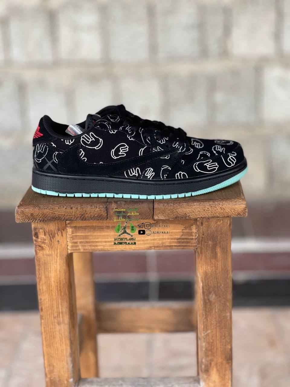 کتانی نایک ایر جردن تراویس اسکات Nike travis مشکی — تصویر ۵