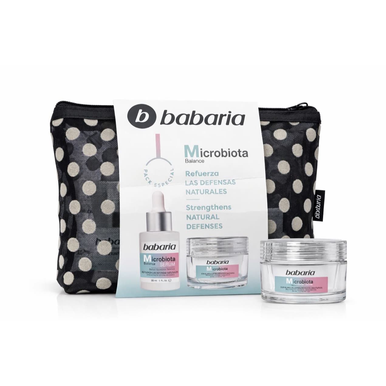 پک مراقبتی سرم و کرم صورت باباریا مدل Microbiota — تصویر ۲