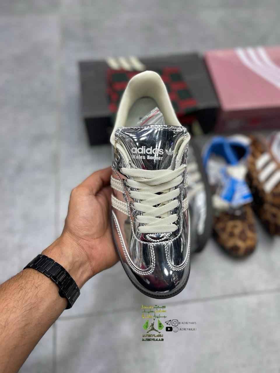 کتانی آدیداس سامبا Adidas samba نقره ای — تصویر ۳