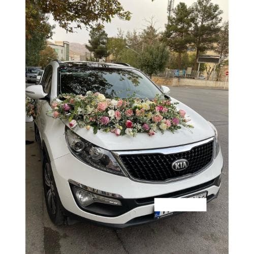گل آرایی ماشین عروس کد 443