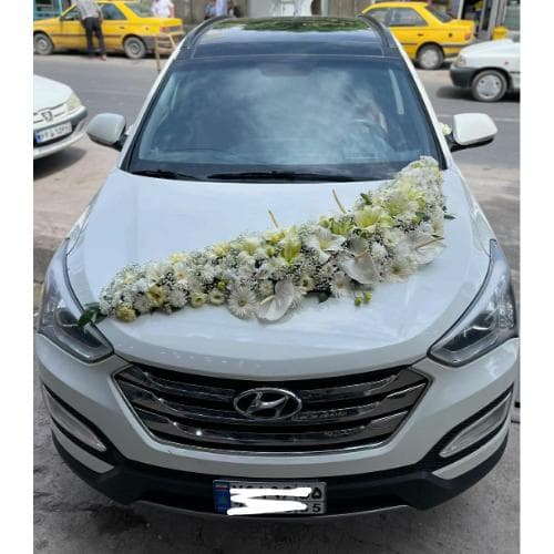 گل آرایی ماشین عروس کد 435