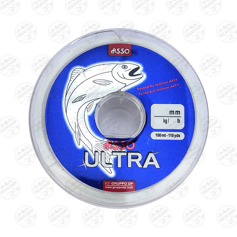 نخ ماهیگیری نایلون (مونوفیلامنت) اولترا آسو ایتالیا ۱۰۰ متر سایز ۰.۴۵، ASSO ULTRA 0.45,100M — تصویر ۳