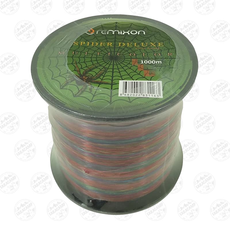 نخ ماهیگیری مولتی کالر رمیکسون مدل اسپایدر سایز ۰.۵۰ ، ۱۰۰۰ مترRemixon SPIDER DELUXE Dia:0.50,1000 M — تصویر ۳