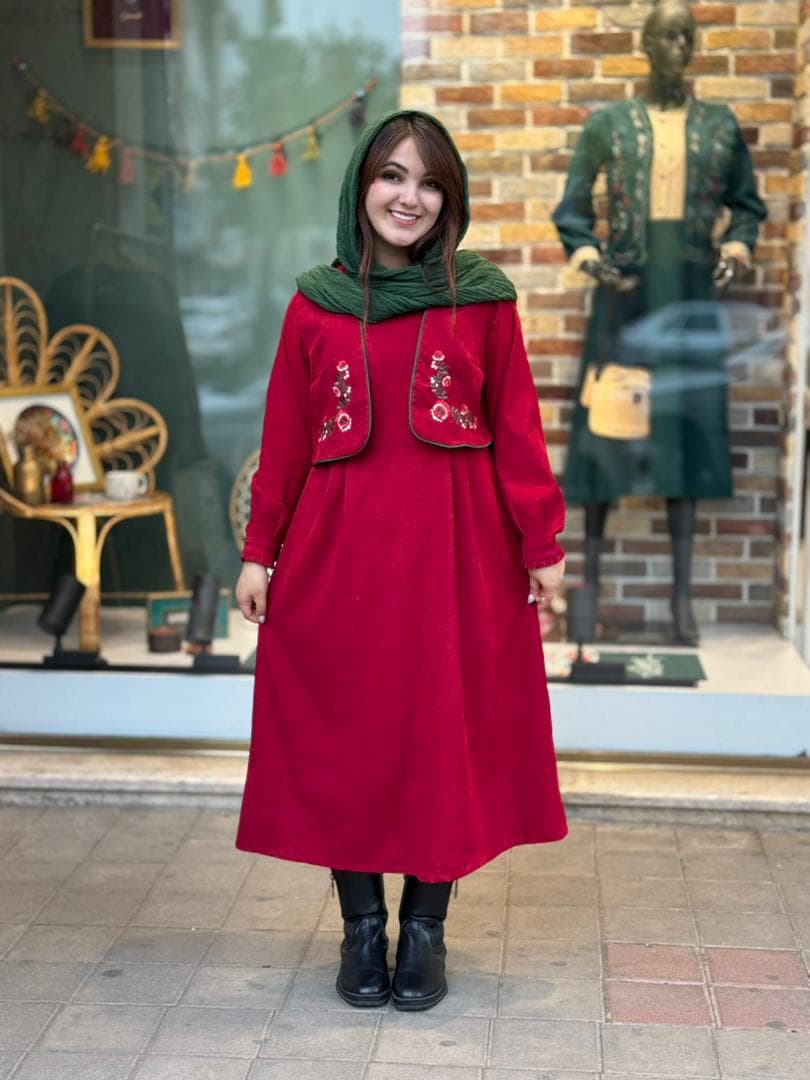 ست دو تیکه هانا قرمز پاییزه