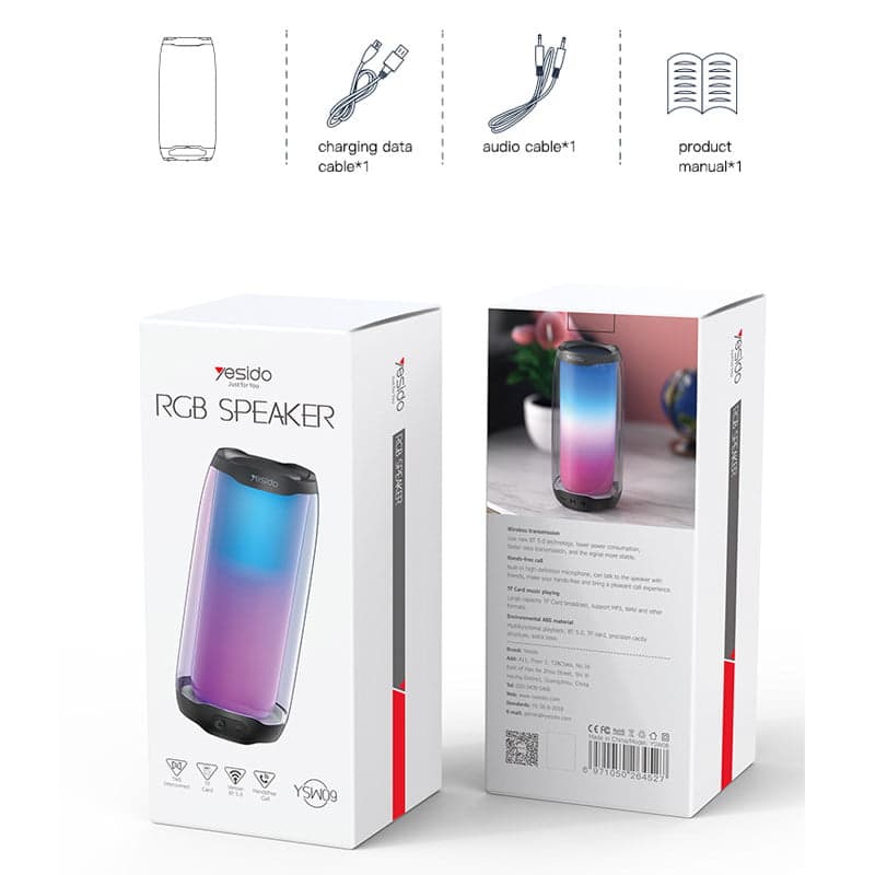 اسپیکر با لامپ نوری یسیدو مدل YESIDO YSW09 RGB SPEAKER — تصویر ۸