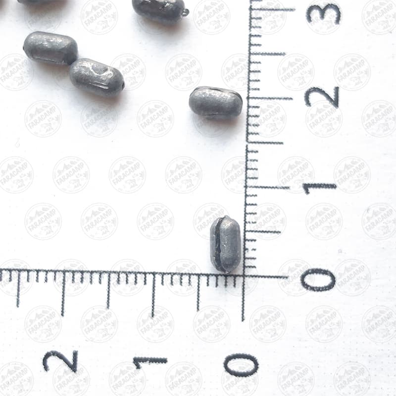 سرب ماهیگیری چاکدار RedCarp 0.4G تایوان بسته ۵۰ عددی — تصویر ۳