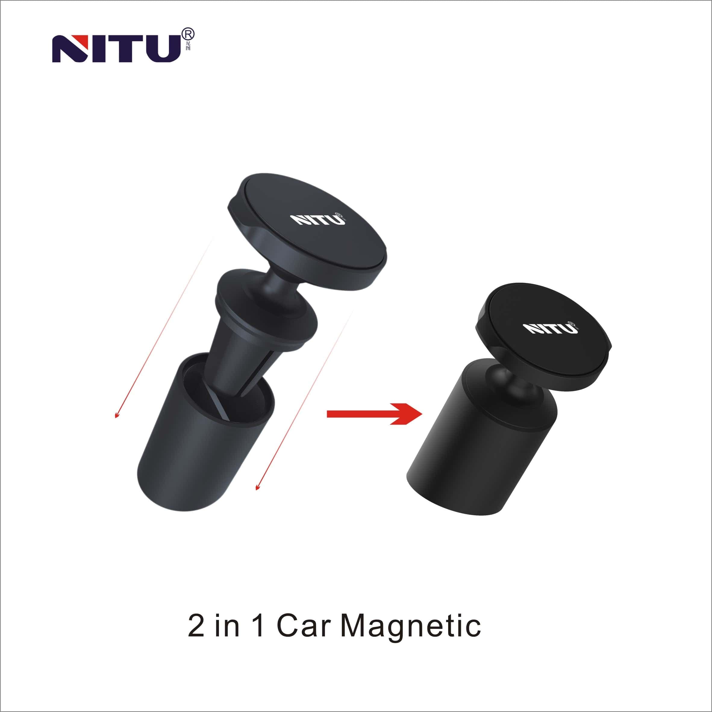 هولدر مگنتی داشبوردی نیتو مدل NITU NT-NH03 MAGNETIC MOUNT HOLDER — تصویر ۳