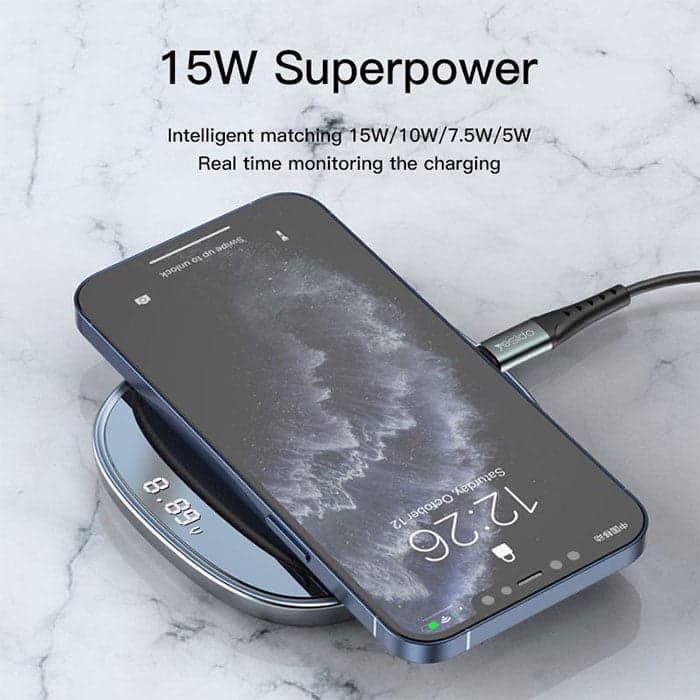شارژر وایرلس 15 واتی یسیدو مدل YESIDO DS11 LED DISPLAY WIRELESS — تصویر ۲
