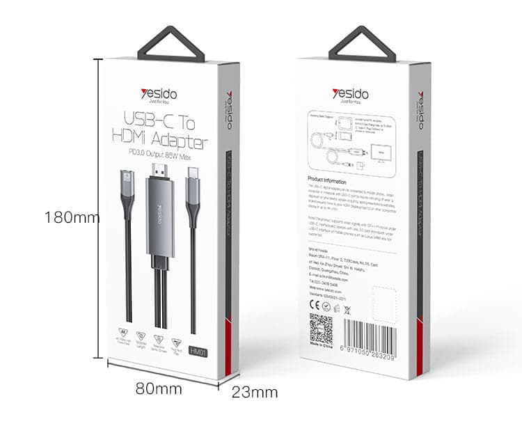 کابل HDMI یسیدو مدل YESDIDO HM01 USB-C TO HDMI ADAPTER — تصویر ۸
