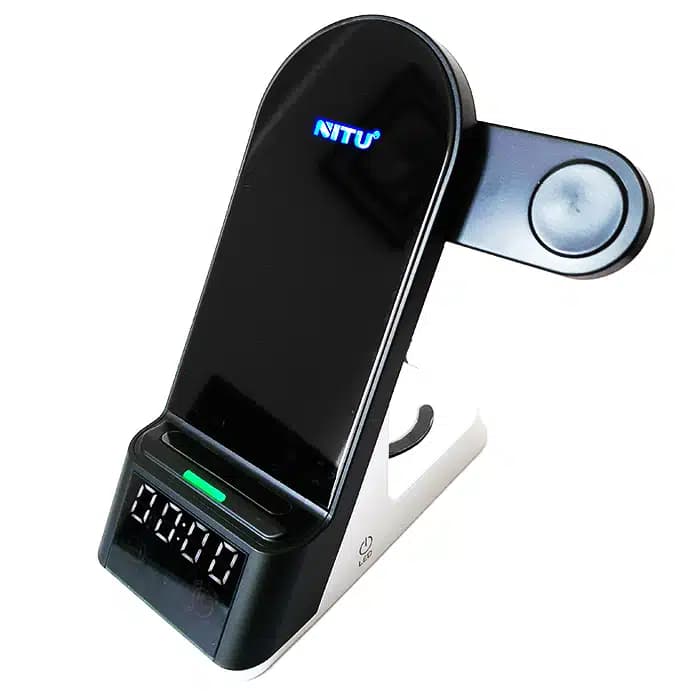 شارژر وایرلس فست شارژ گوشی و اپل واچ و ایرپاد نیتو مدل NITU NT201 — تصویر ۳