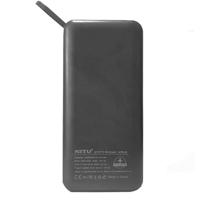 پاوربانک 10000 میلی آمپر نیتو مدل NITU NPB04 POWER BANK 22.5W — تصویر ۴