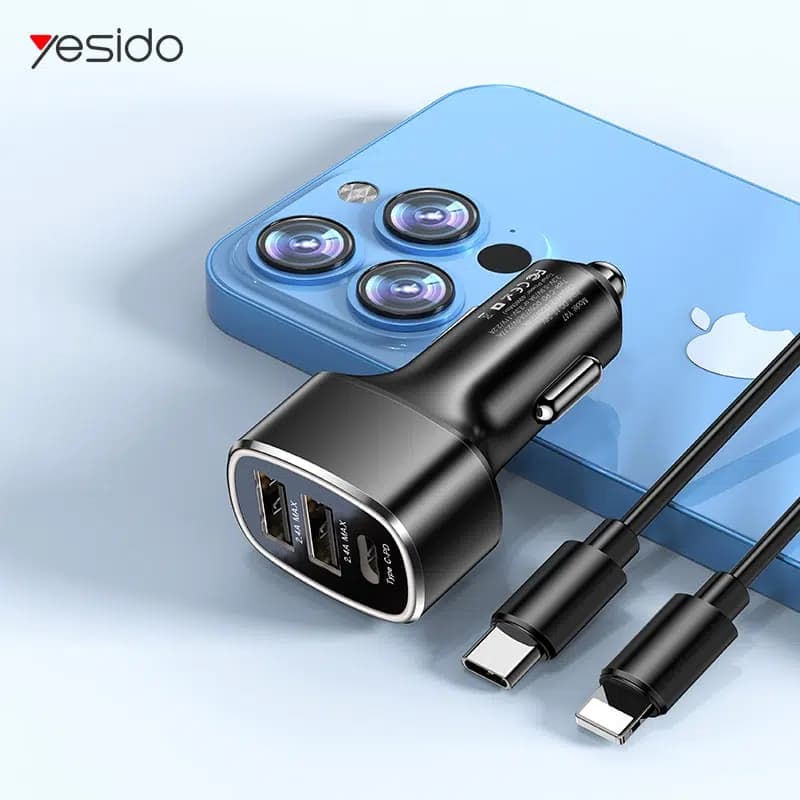 شارژر فندکی یسیدو مدل YESIDO Y47 CAR CHRGER PD 25W — تصویر ۴