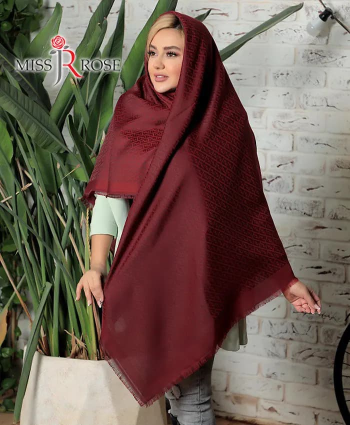 روسری ژاکارد طرح Fendi ریز