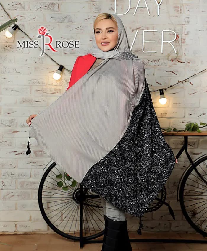 شال پلیسه طرح Emma