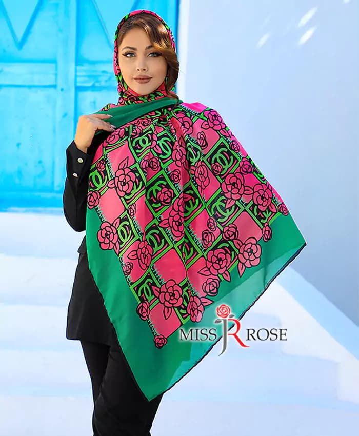 روسری حریر طرح chanellll — تصویر ۲