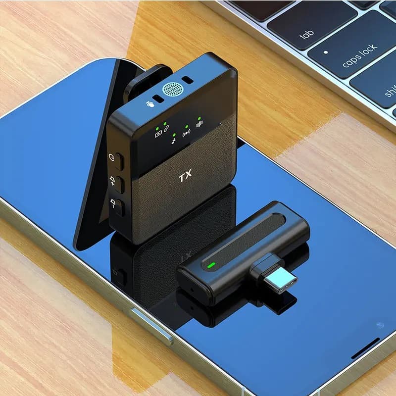 میکروفون یقه ای حرفه ای SX8 دولاین تایپ سی و آیفون (عمده و تک ) — تصویر ۶
