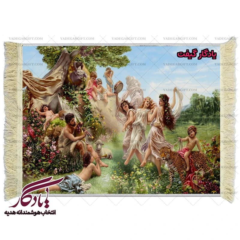 تابلو فرش ماشینی طرح فرانسوی بهشت برین کد f3
