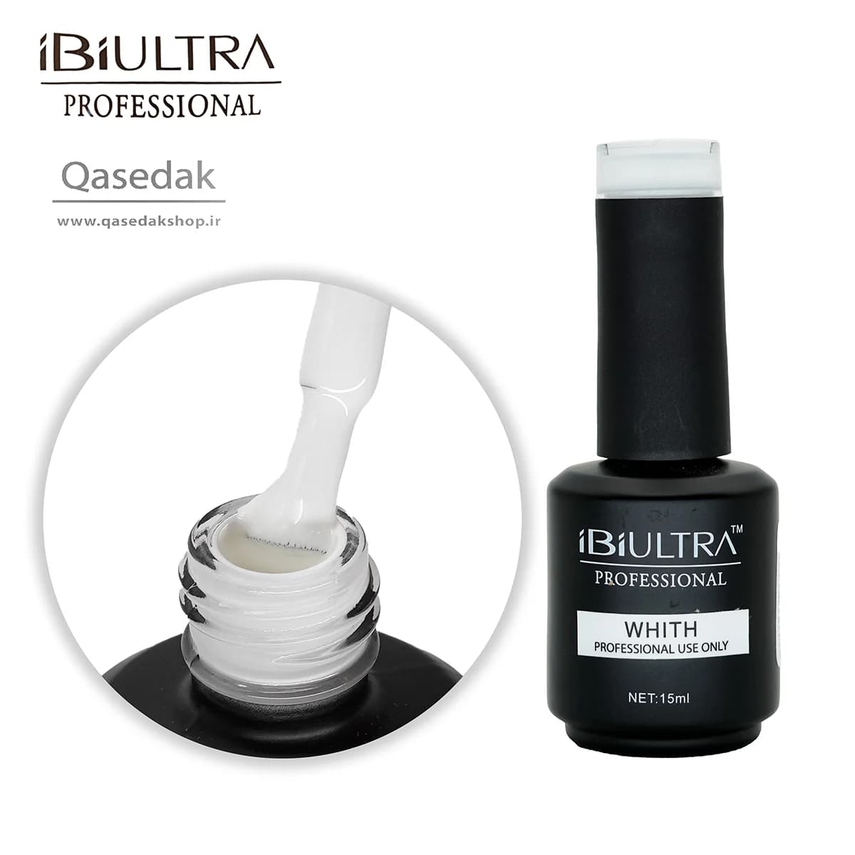 لاک ژل سفید ناخن آی بی آی IBI 20ML