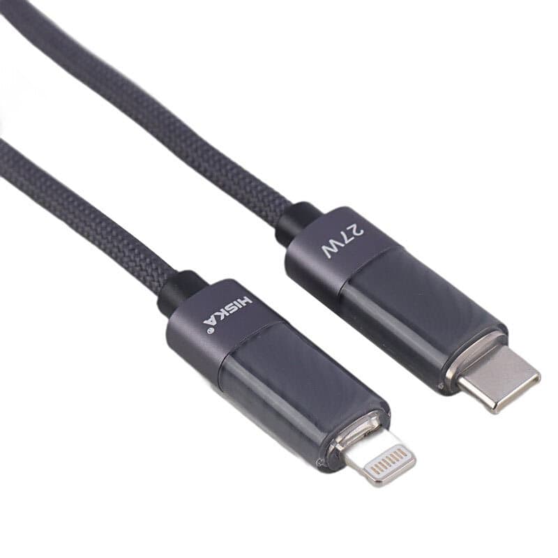 کابل تایپ سی به لایتنینگ فست شارژ 27 وات هیسکا LX-821CL طول 1 متر — تصویر ۴