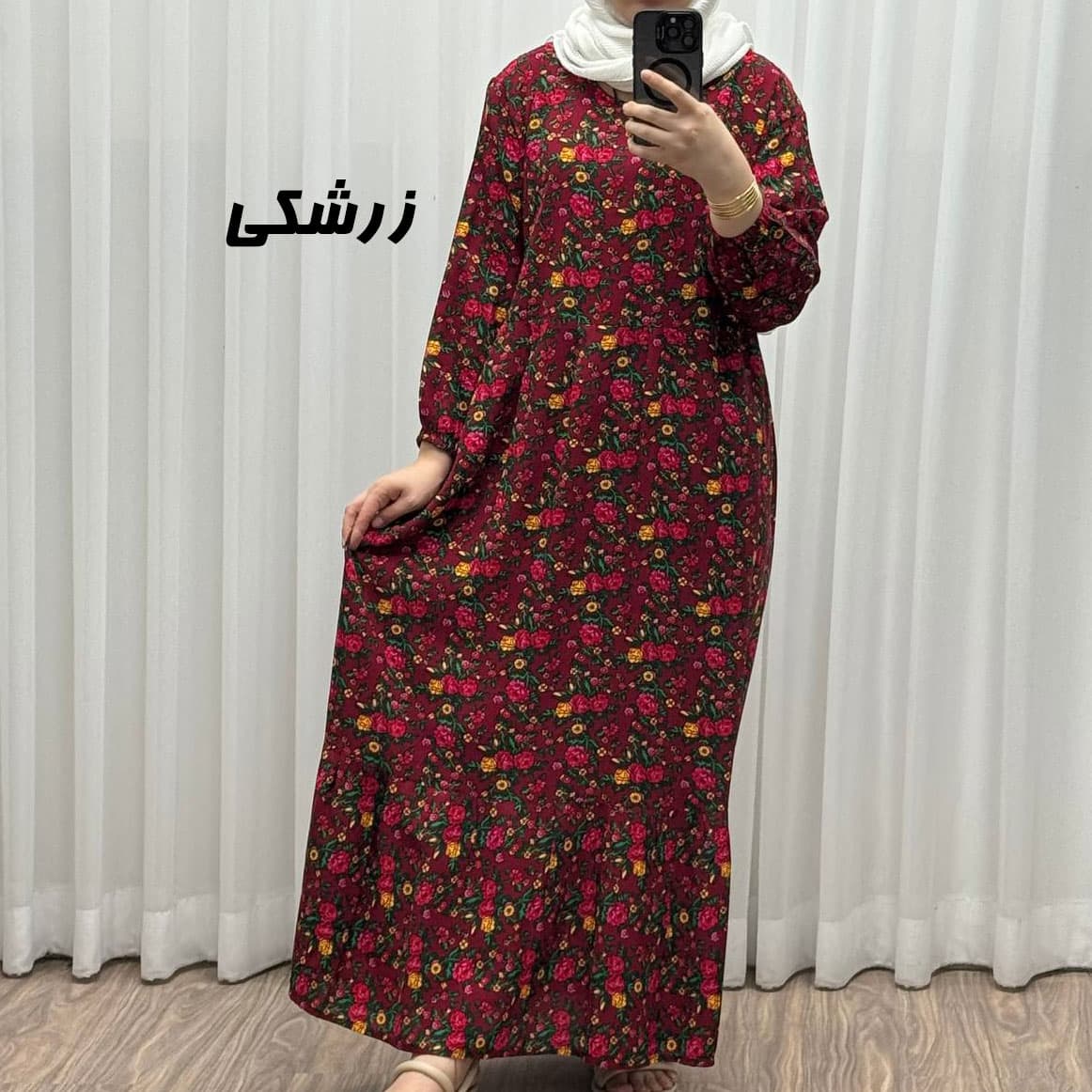 پیراهن ترکمنستان گلریز چین دار 763 — تصویر ۵