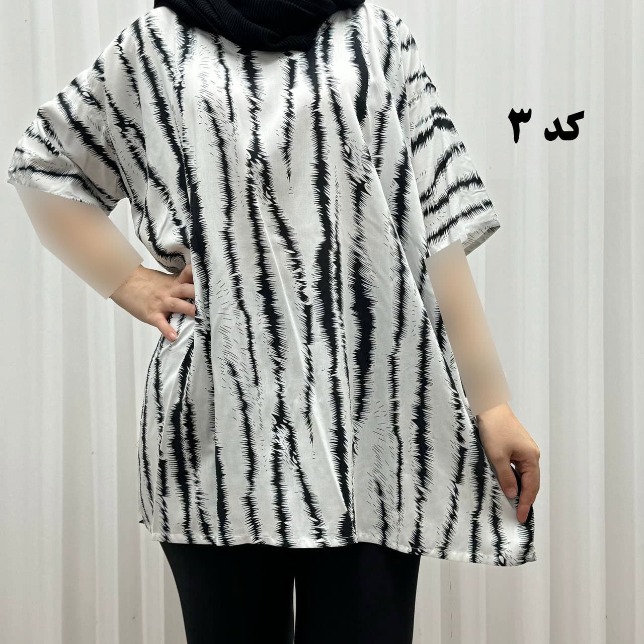 تیشرت نخی سایز بزرگ 744 — تصویر ۳