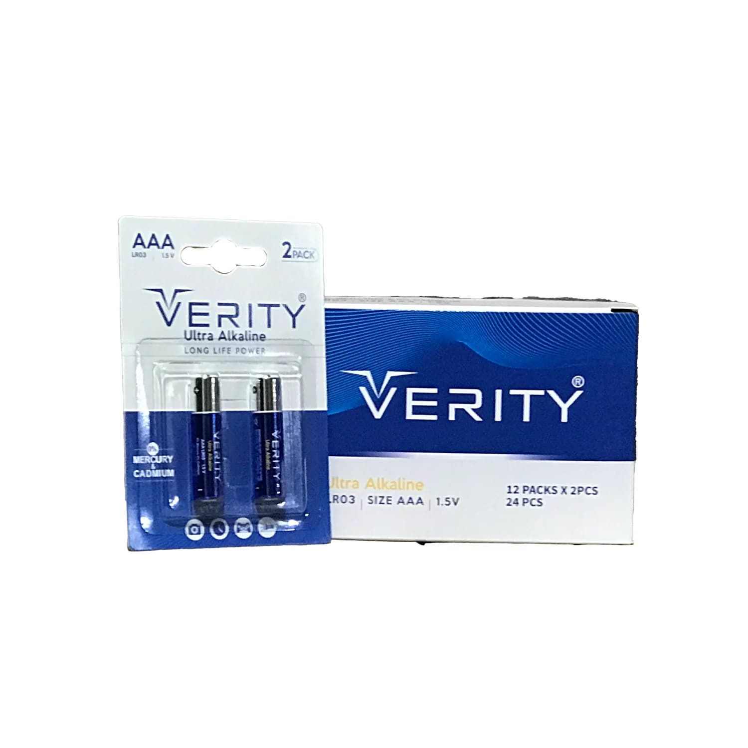 باتری نیم‌قلمی وریتی مدل Ultra Alkaline بسته ۲ عددی