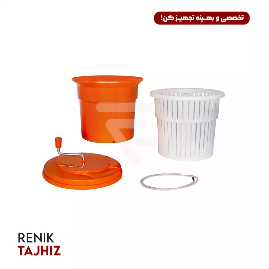 کاهو خشک کن دستی ۲۵ لیتری پلاستیکی — تصویر ۳